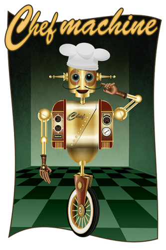 robot humanoide trabajando como cocinero